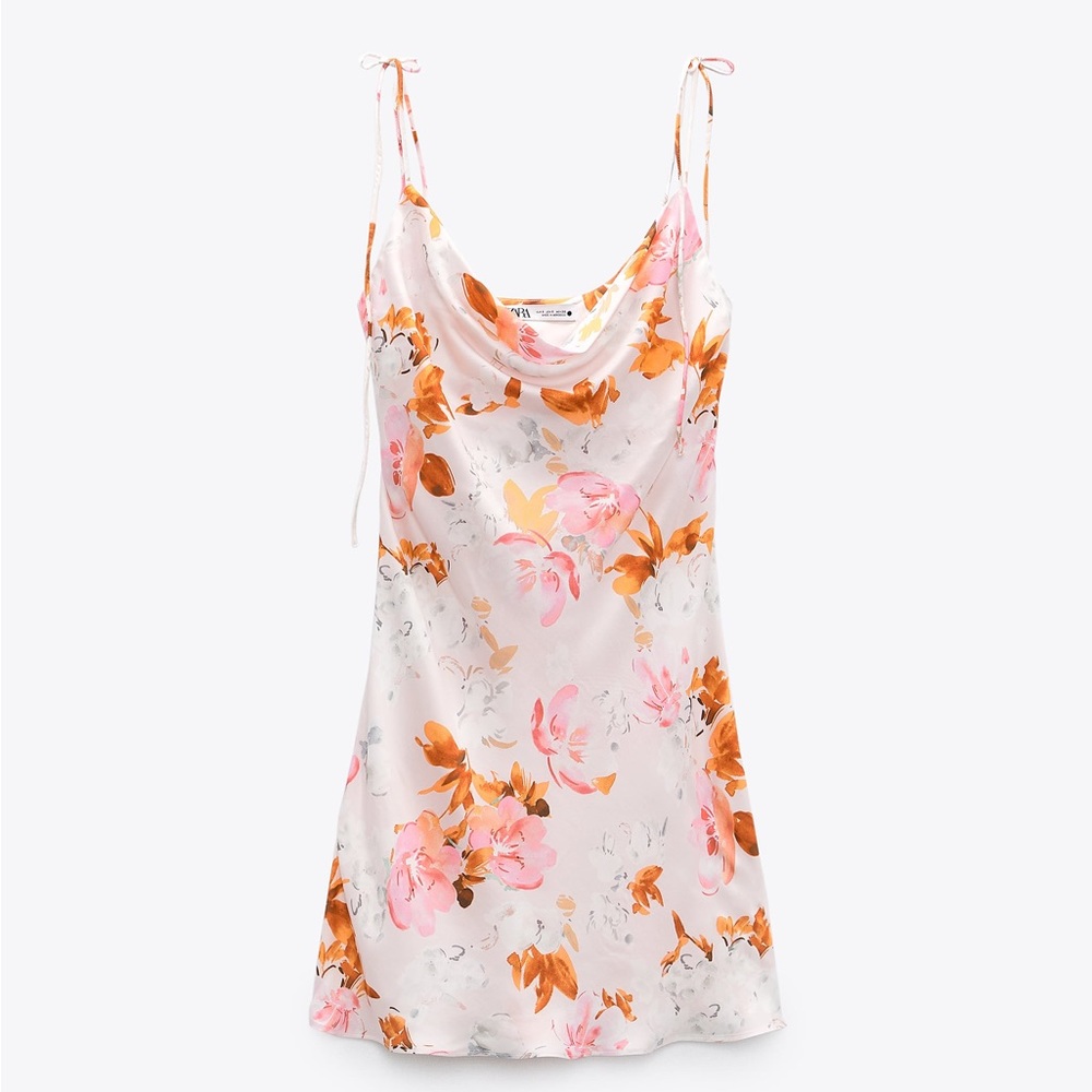 Zara the Safia floral satin dress